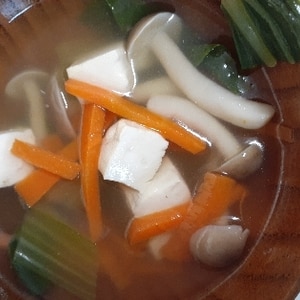 ＊チンゲン菜ときのこの中華スープ＊